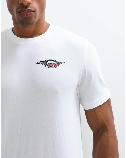 Nike White Stride Dri-fit Back Print T-shirt for men
