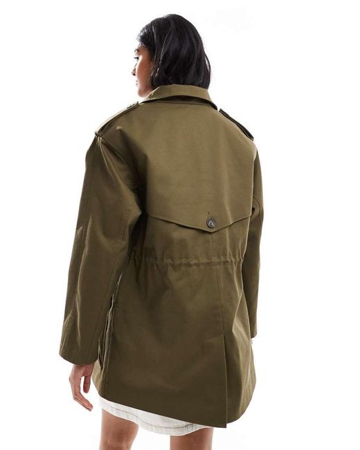 ASOS Green Formal Four Pocket Parka