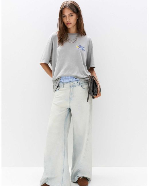 Pull&Bear Blue – t-shirt
