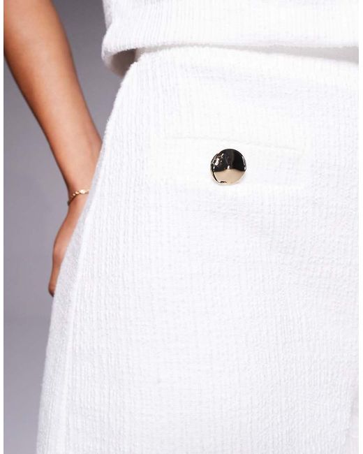 River Island Gray Boucle Shorts Co-Ord