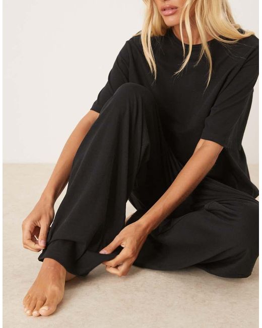 ASOS Black Mix & Match Cotton Pajama Pants