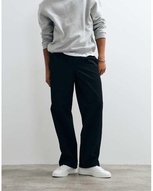 Calvin Klein White Cotton Trousers With Front Pleat for men