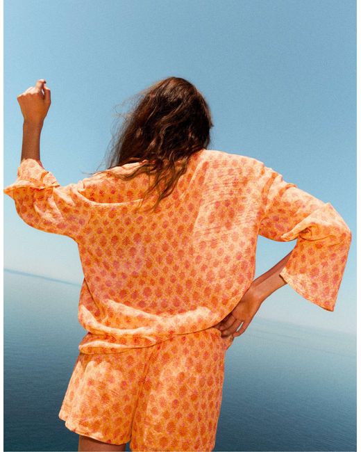 Chemise fluide à imprimé Pull&Bear en coloris Orange
