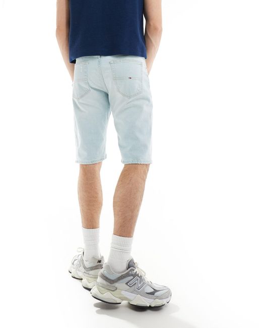 Pantalones cortos vaqueros con lavado claro ryan Tommy Hilfiger de hombre de color Blue