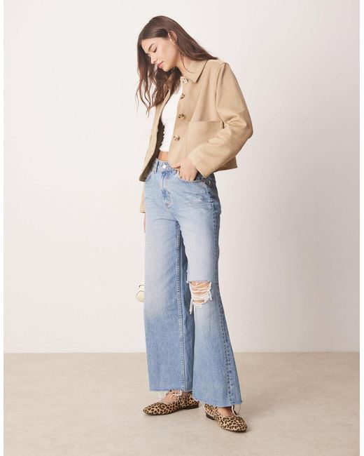 Veste courte en daim Abercrombie & Fitch en coloris Blue