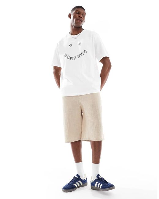 Paul Smith White Regular Fit Happy Print Logo T-Shirt for men