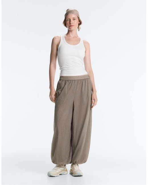 Oysho White Rib Modal Blend Tank Top