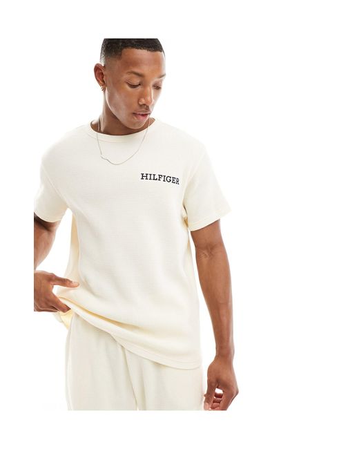 Tommy Hilfiger White Monotype Lounge T Shirt for men