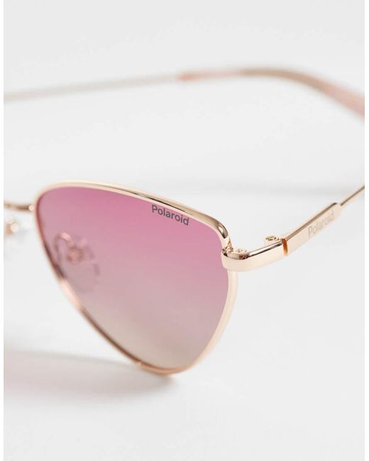 Polaroid Sunglasses Pink Polaroid Cat Eye Sunglasses With Shaded Polarized Lenses