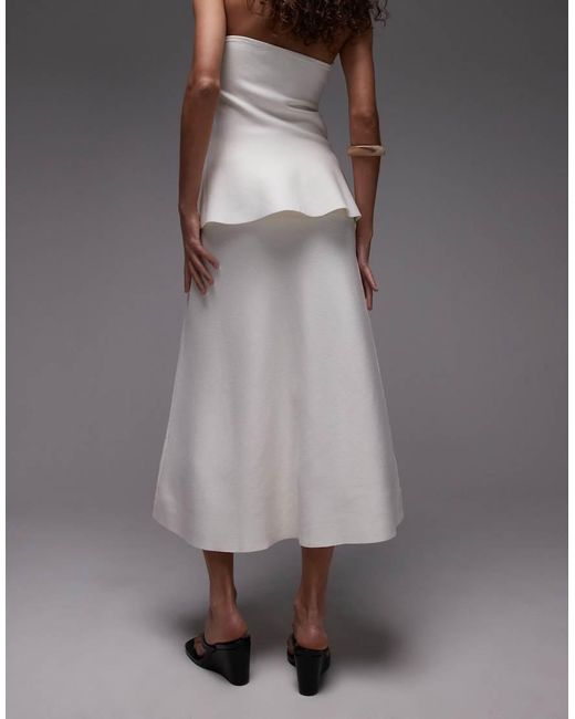 Mango Gebreide Midirok in het Gray