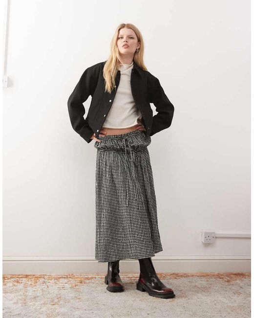 Noisy May Black Brushed Jacket With Panel Detail