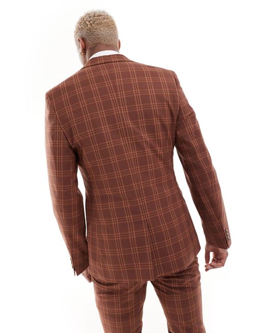 ASOS Brown Super Skinny Suit Jacket for men