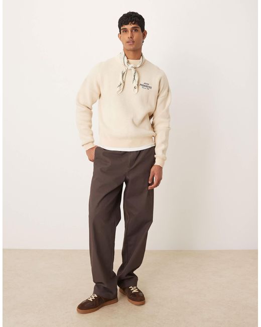 Prohibited – vortex – strickpullover in Natural für Herren