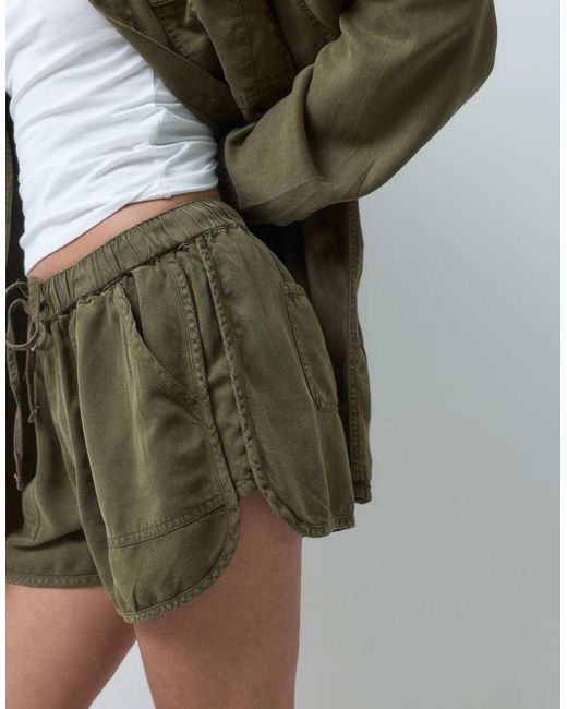 ASOS Natural Pull On Short With Pocket Detail Co-ord