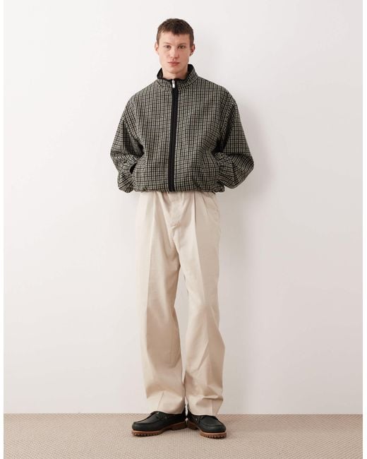 ASOS Gray Oversized Wool Look Track Jacket for men