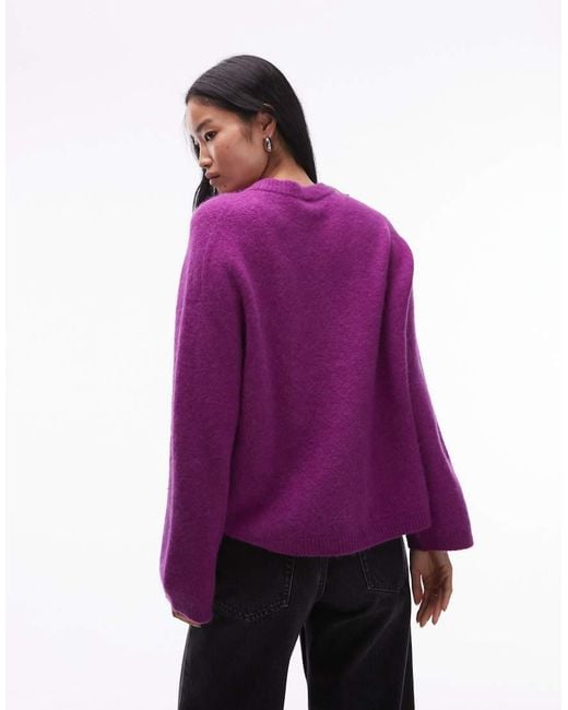 ARKET Superzachte, Ruimvallende Trui Van Alpaca En Wol in het Purple