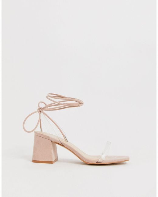 blush sandals mid heel