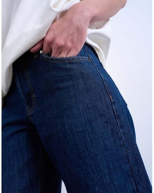 TOPSHOP White Ember Low Rise Relaxed Straight Leg Jean
