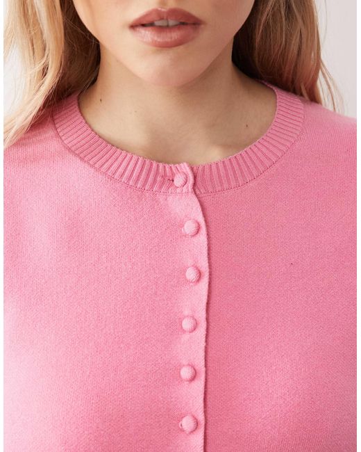 Gilet ras Threadbare en coloris Pink