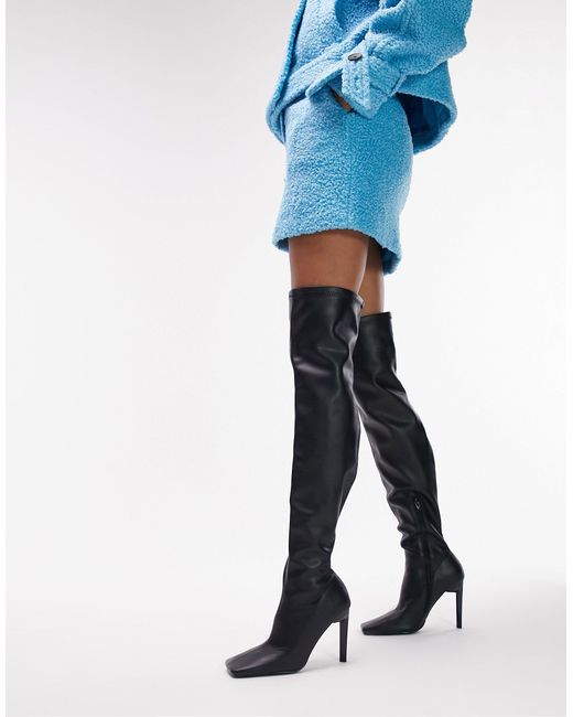 Over the knee hot sale black sock boots
