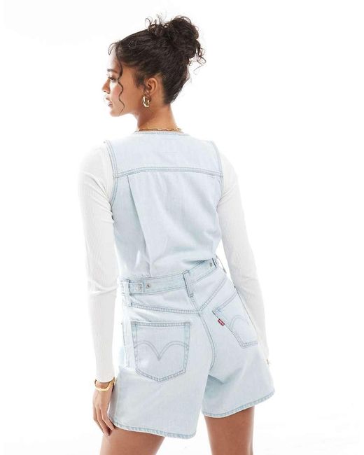 Levi's White Vest Denim Playsuit