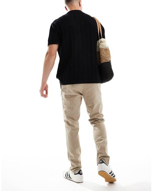 Only & Sons Black Slim Fit Chinos for men
