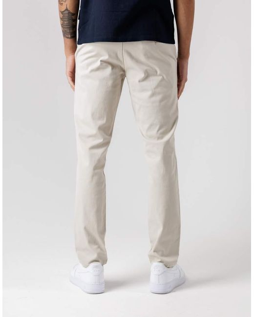 French Connection Blue Cotton Stretch Five-Pocket Regular Fit Chino Trousers for men