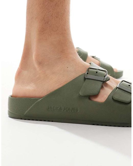 Jack & Jones White Moulded Double Strap Sandal for men