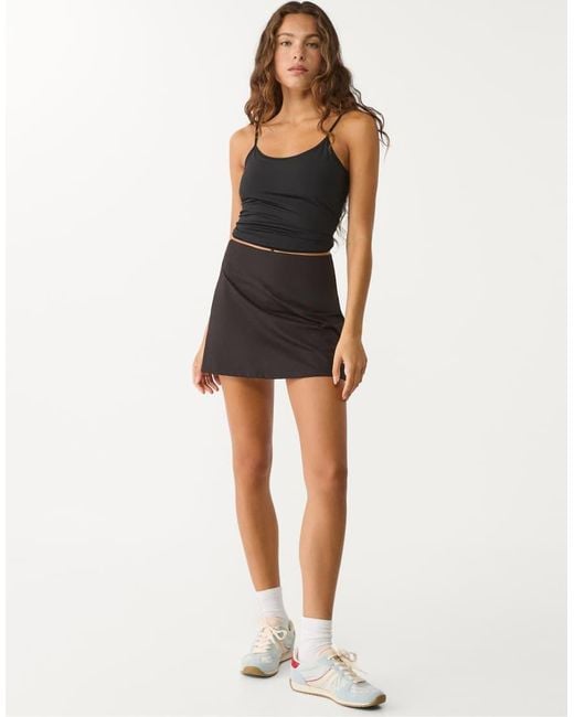 Stradivarius Black Short Skort