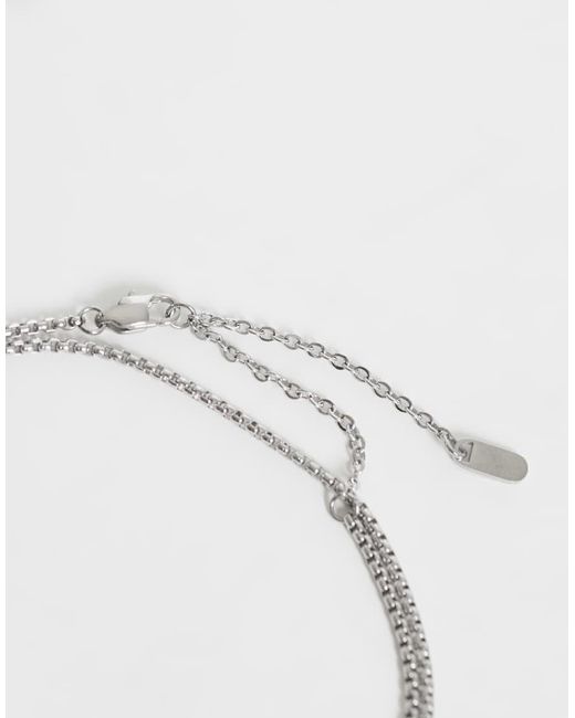 ASOS Natural Waterproof Stainless Steel Slim Rope Chain Bracelet for men