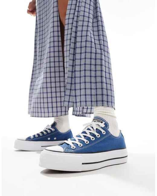 Zapatillas De Deporte Azules Chuck Taylor All Star Lift Ox De Converse de color White