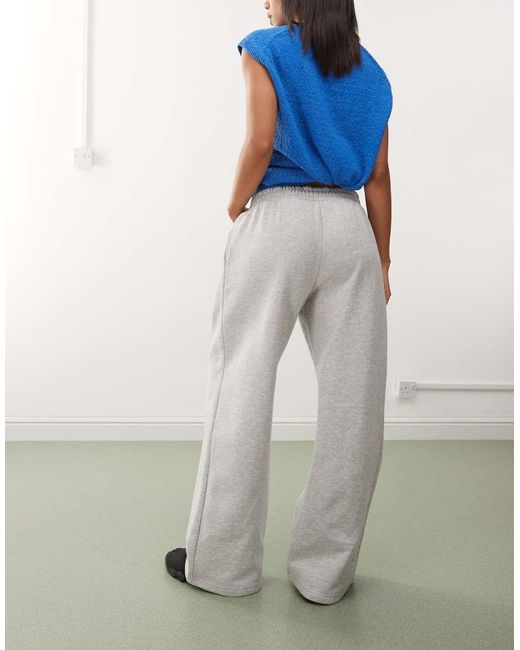 Weekday Gray Heavyweight Jersey Wide Leg Joggers