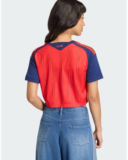 Adidas Originals Red Spain 26 Home Cropped Jersey