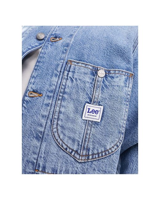 Loco - veste décontractée en jean style workwear - délavage clair Lee Jeans en coloris Blue