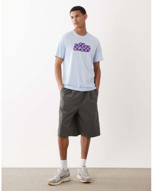 Nike Blue Futbol Central Logo T-shirt for men