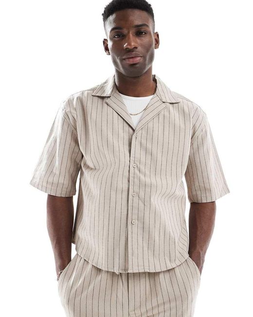 Camicia Comoda di Only & Sons in Natural da Uomo