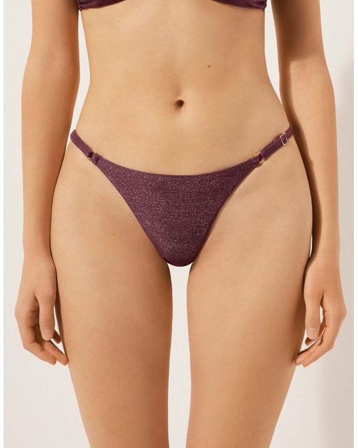 Calzedonia Natural Thong Bikini Bottoms Golden Glow