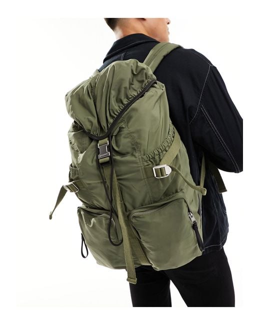 AllSaints Green Ren Hiking Backpack for men