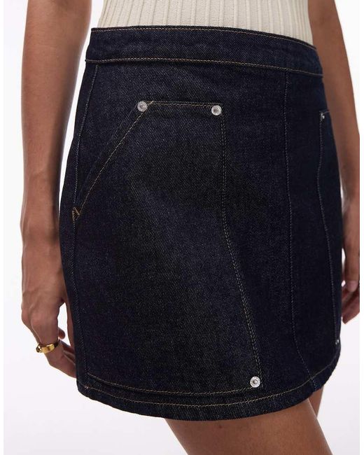 ASOS White Carpenter Detail Mini Skirt