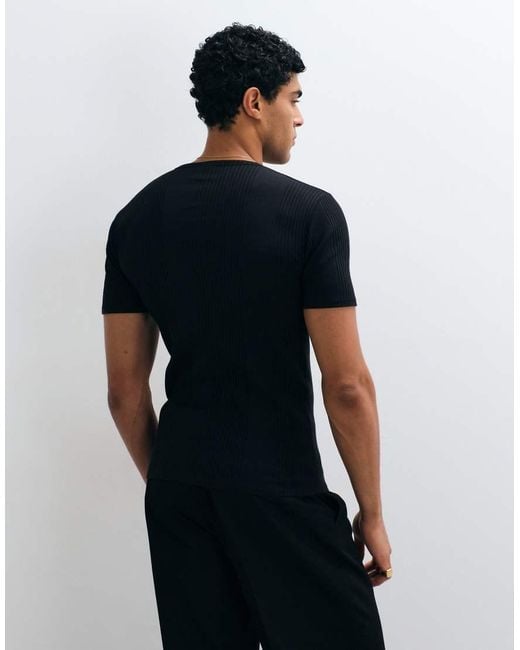 ASOS Black Muscle Fit T-shirt for men