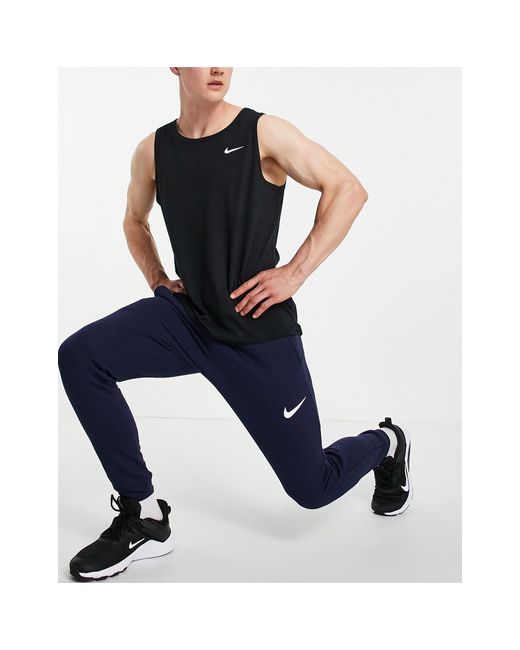 Nike Dri-fit joggers in Navy (Blue) for Men - Lyst