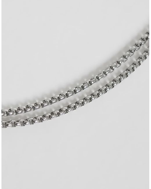 ASOS Natural Waterproof Stainless Steel Slim Rope Chain Bracelet for men