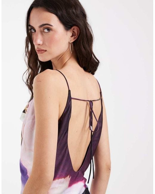 Muse Assembly Multicolor Cowl Neck Maxi Dress