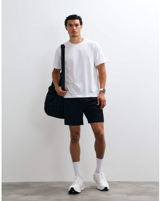 Jack & Jones White Sports Breathable Training T-shirt for men