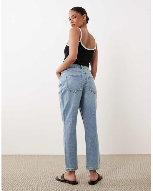 New Look Blue Hannah Straight Jeans