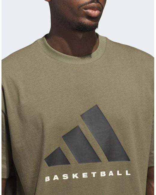 Adidas Originals Green Adidas Basketball Tee (Gender Neutral)
