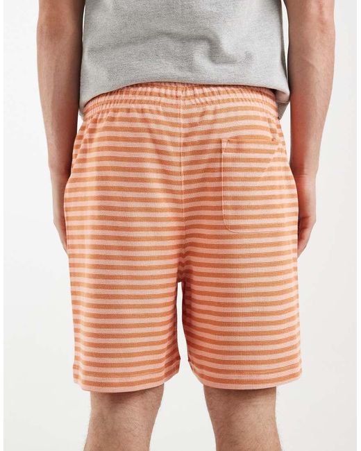 Lacoste Orange Contrast Stripe Shorts for men