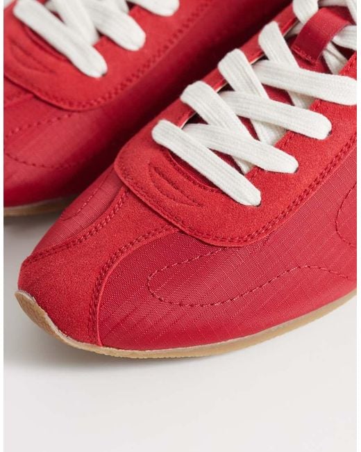 ASOS Red Retro Lace Up Sneakers for men
