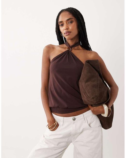 Cotton On White Ada Beaded Halter
