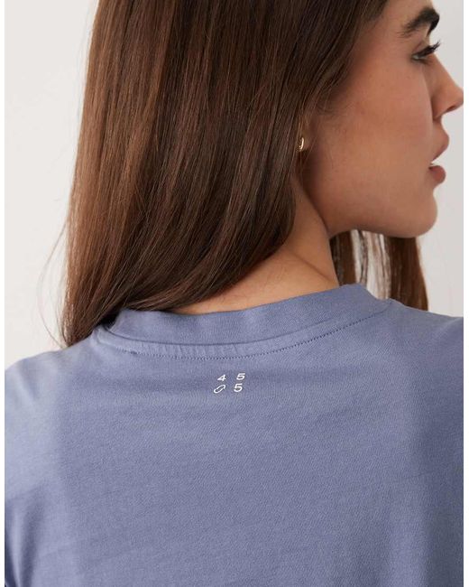 4505 Blue Icon Cotton Boxy T-Shirt With Quick Dry Finish